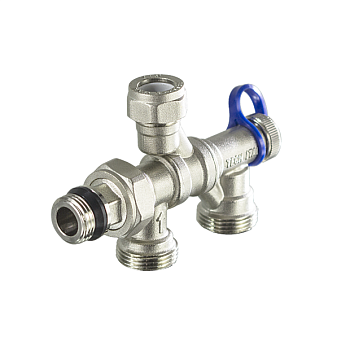 Узел радиатора  нижний с подводкой для бокового подкл 1/2 ViEiR VR318